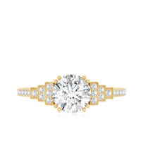 8 MM Lab Grown Diamond Retro Engagement Ring
