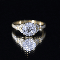 Certified 2Ct Lab Grown Diamond Split Shank Engagement Ring