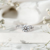 Certified 2Ct Lab Grown Diamond Split Shank Engagement Ring