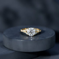 Certified 2Ct Lab Grown Diamond Split Shank Engagement Ring