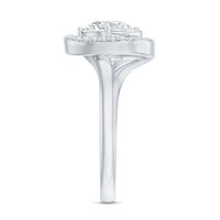 7 MM Lab Grown Diamond Unique Engagement Ring For Her