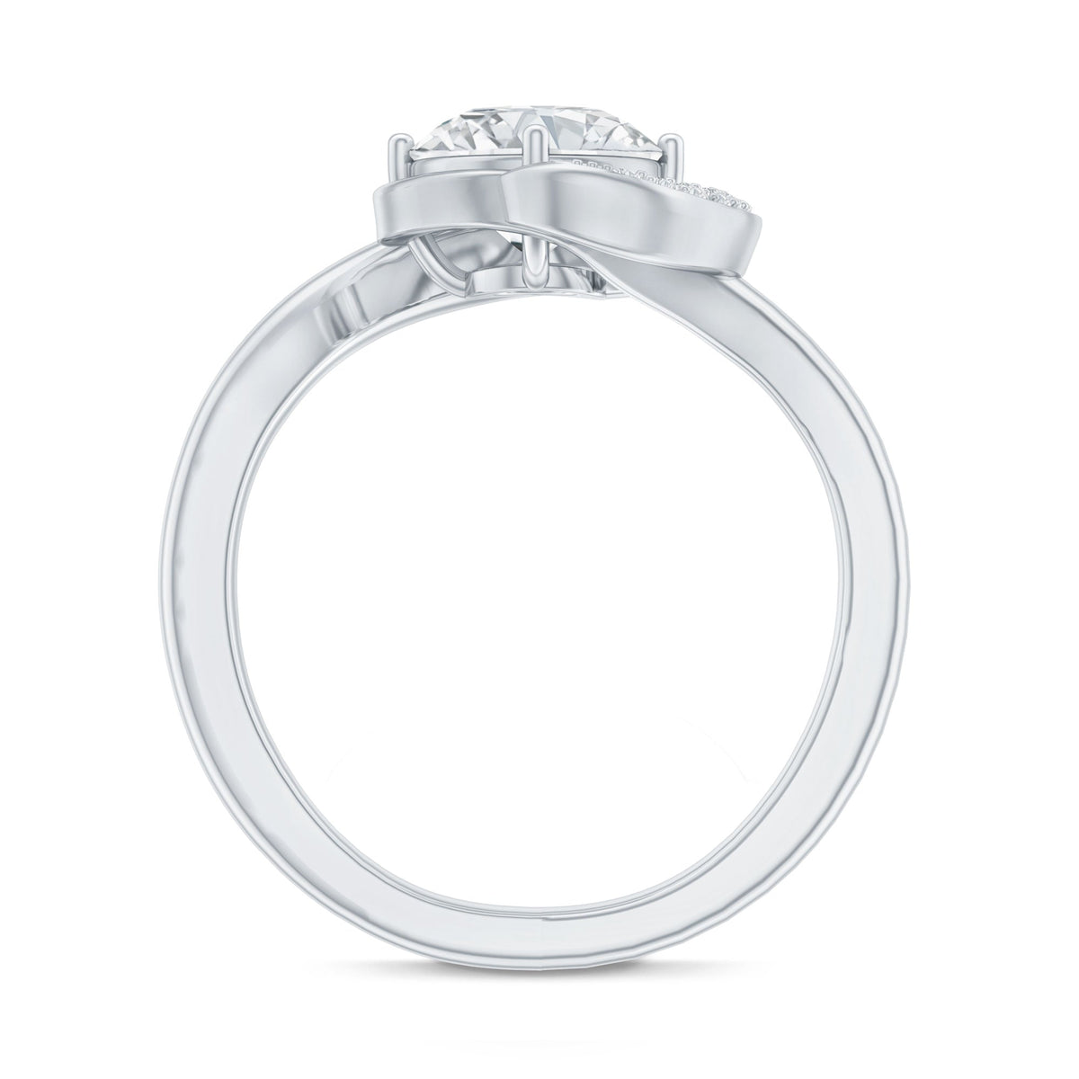 7 MM Lab Grown Diamond Unique Engagement Ring For Her
