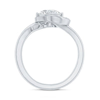 7 MM Lab Grown Diamond Unique Engagement Ring For Her