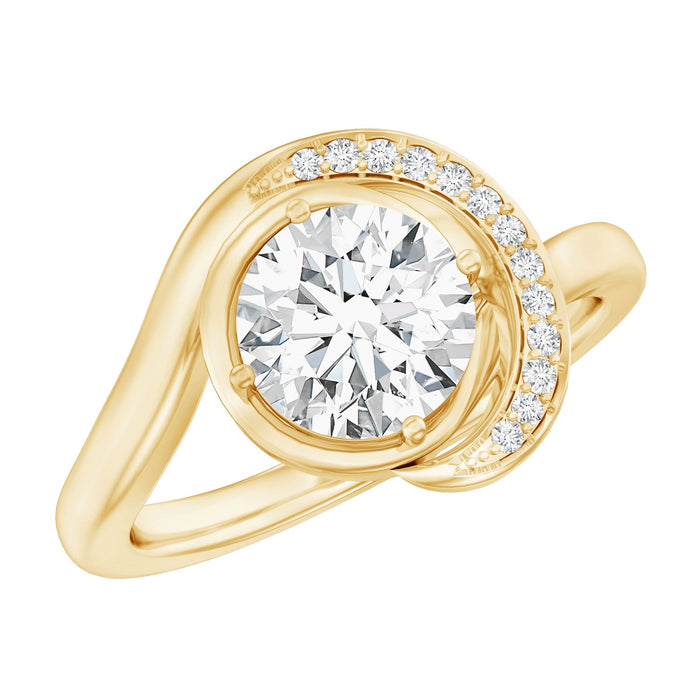 Rosec Jewels 7mm lab-grown diamond engagement ring for her, featuring a unique design with a sparkling center stone and elegant band.