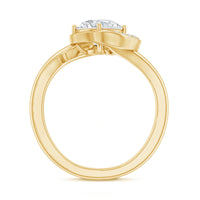 7 MM Lab Grown Diamond Unique Engagement Ring For Her