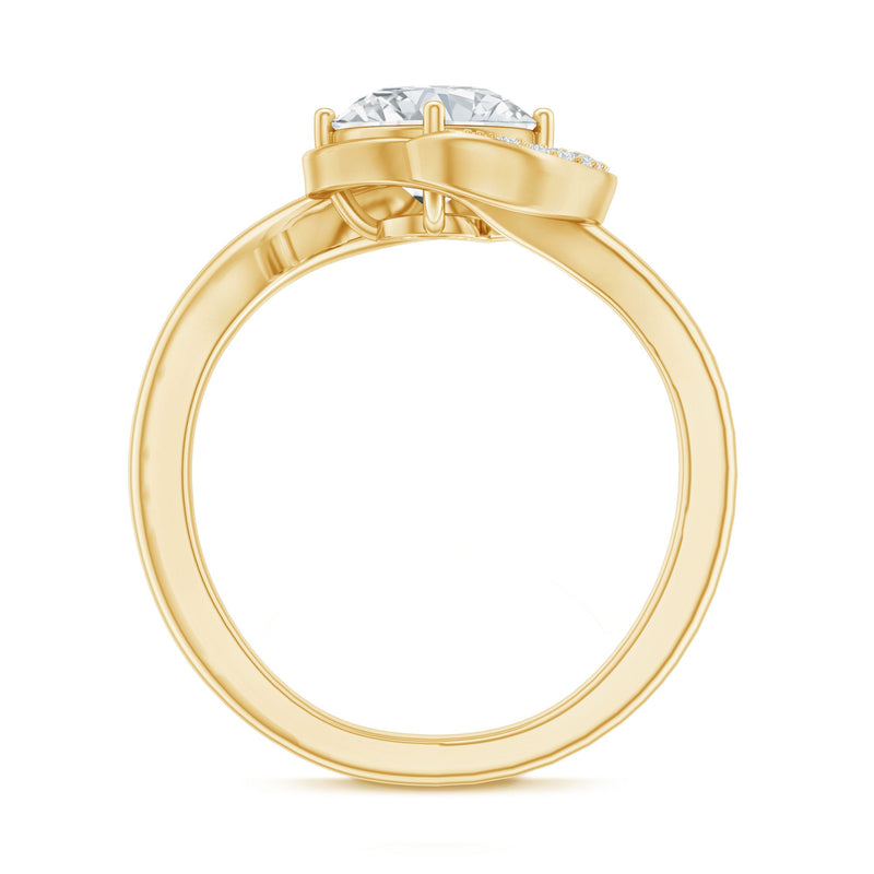 Rosec Jewels 7mm lab-grown diamond engagement ring with intricate band design and sparkling central diamond for her.