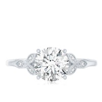 8 MM Round Lab Grown Diamond Vine Engagement Ring