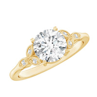 8 MM Round Lab Grown Diamond Vine Engagement Ring
