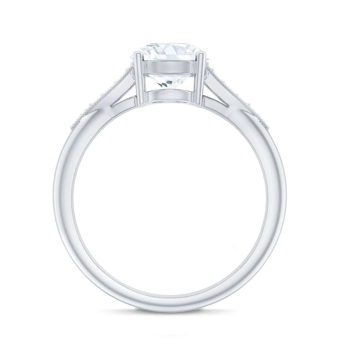 Certified Lab Grown Diamond 8MM Classic Engagement Ring