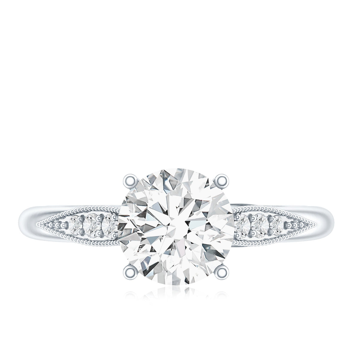 Certified Lab Grown Diamond 8MM Classic Engagement Ring
