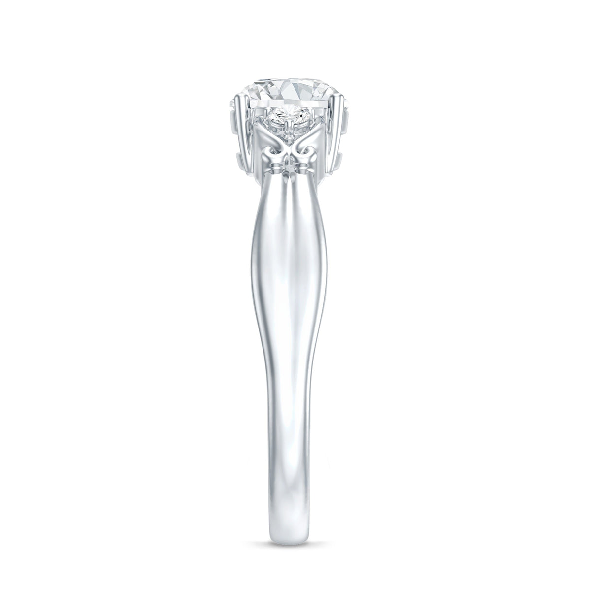 Certified 6 MM Lab Grown Diamond 4 Prong Engagement Ring