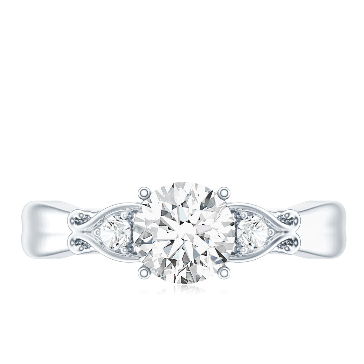 Certified 6 MM Lab Grown Diamond 4 Prong Engagement Ring