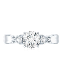 Certified 6 MM Lab Grown Diamond 4 Prong Engagement Ring