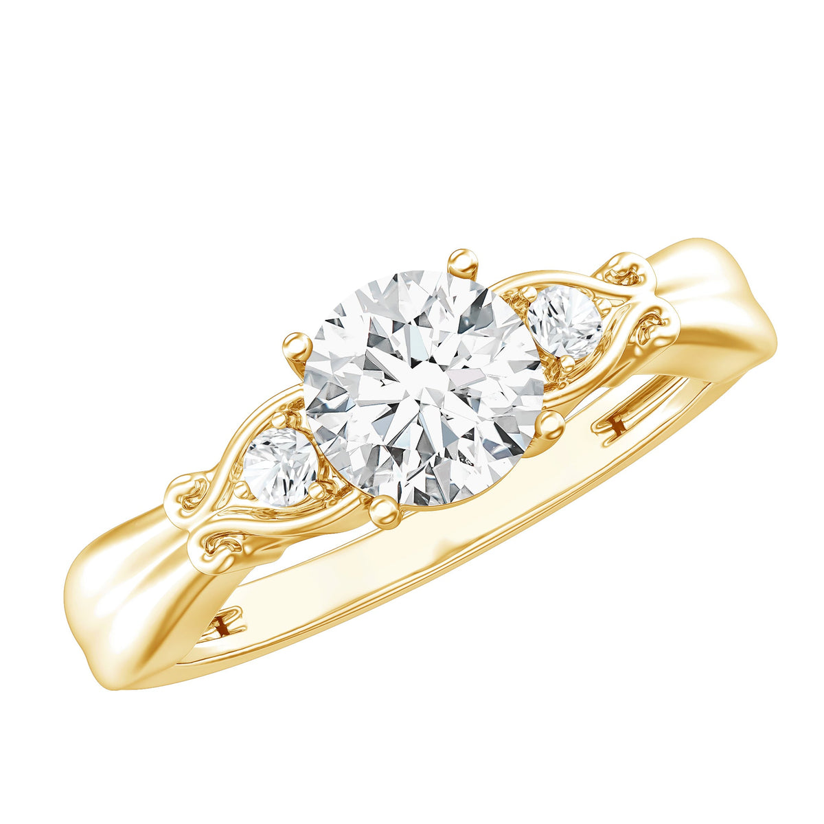 Certified 6 MM Lab Grown Diamond 4 Prong Engagement Ring
