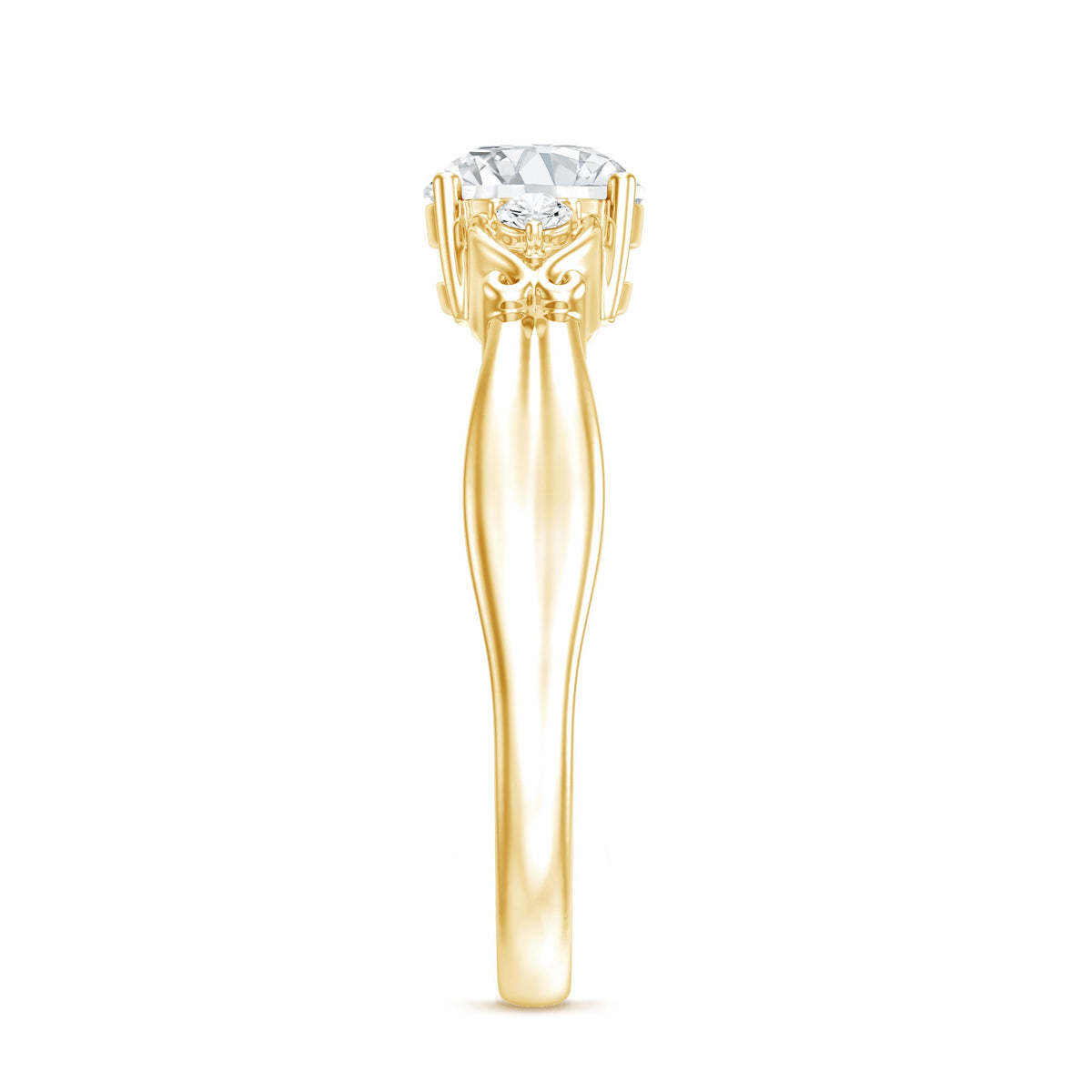 Certified 6 MM Lab Grown Diamond 4 Prong Engagement Ring