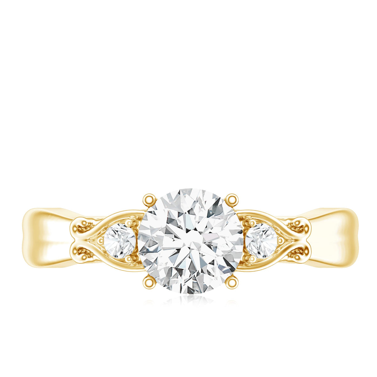 Certified 6 MM Lab Grown Diamond 4 Prong Engagement Ring
