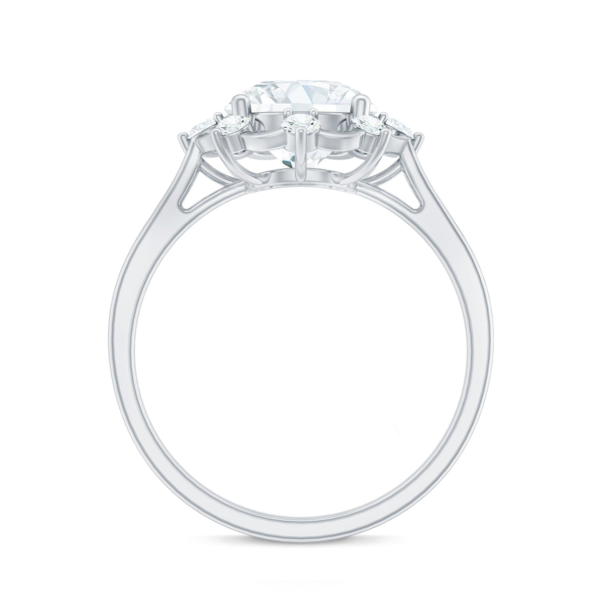 8 MM Lab Grown Diamond Statement Engagement Ring