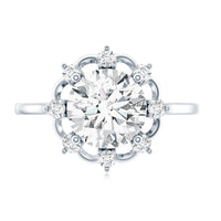 8 MM Lab Grown Diamond Statement Engagement Ring