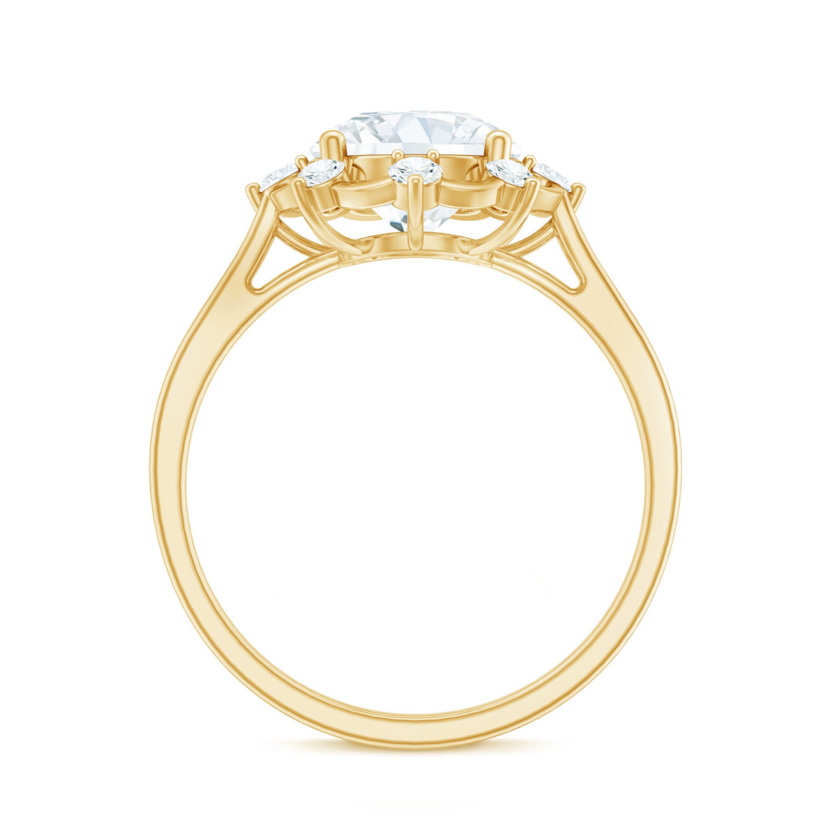 8 MM Lab Grown Diamond Statement Engagement Ring