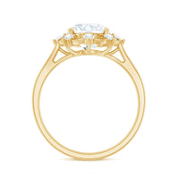 8 MM Lab Grown Diamond Statement Engagement Ring