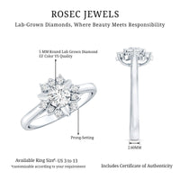 Certified Lab Grown Diamond Nature Engagement Ring