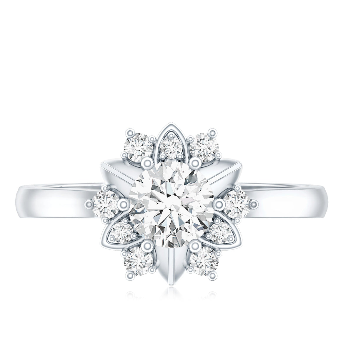 Certified Lab Grown Diamond Nature Engagement Ring