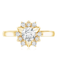 Certified Lab Grown Diamond Nature Engagement Ring