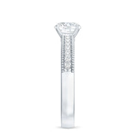 Certified 6 MM Lab Grown Diamond Engagement Ring with Side Stones