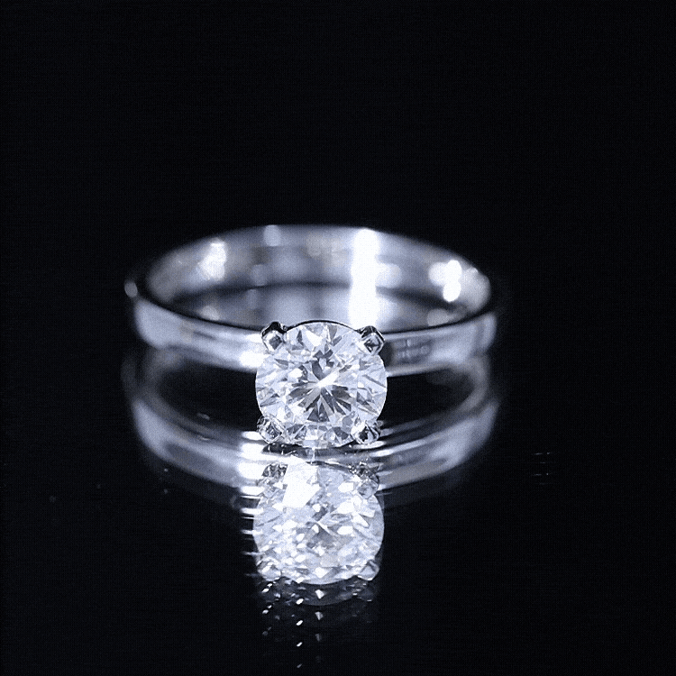 Yellow gold lab grown diamond engagement ring for women featuring a 1-carat center stone by Rosec Jewels.
