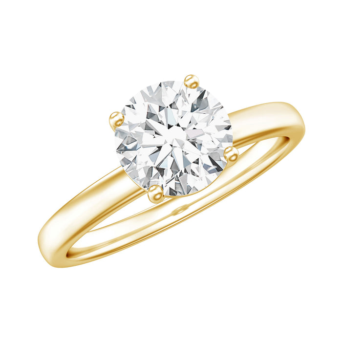 Lab grown diamond 1 carat engagement ring for women from Rosec Jewels, featuring a sparkling diamond set in a elegant ring band.