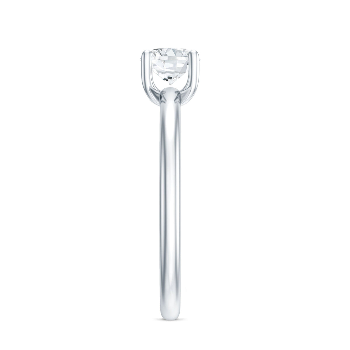 Certified Lab Grown Diamond 6 MM Round Cut Engagement Ring