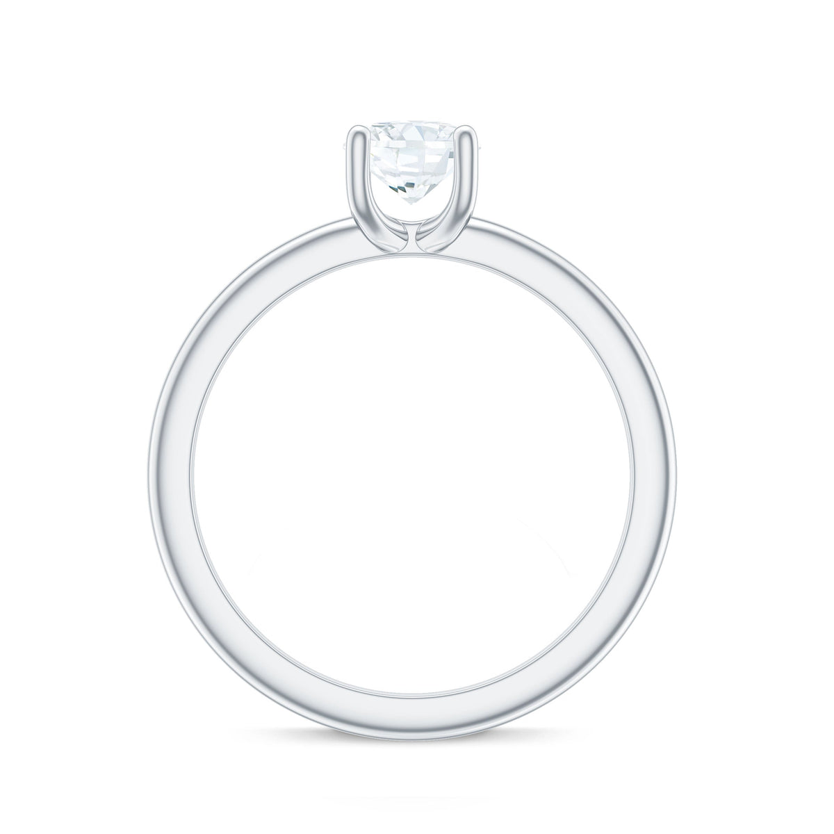Certified Lab Grown Diamond 6 MM Round Cut Engagement Ring