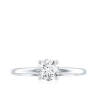 Certified Lab Grown Diamond 6 MM Round Cut Engagement Ring