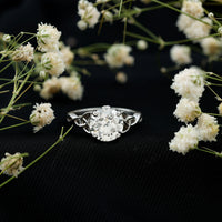 Certified 2 Carat Round Lab Grown Diamond Celtic Engagement Ring