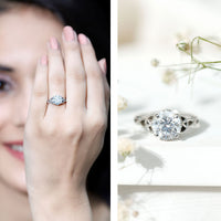 Certified 2 Carat Round Lab Grown Diamond Celtic Engagement Ring