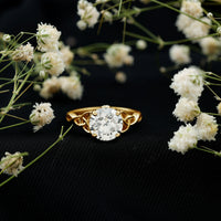 Certified 2 Carat Round Lab Grown Diamond Celtic Engagement Ring
