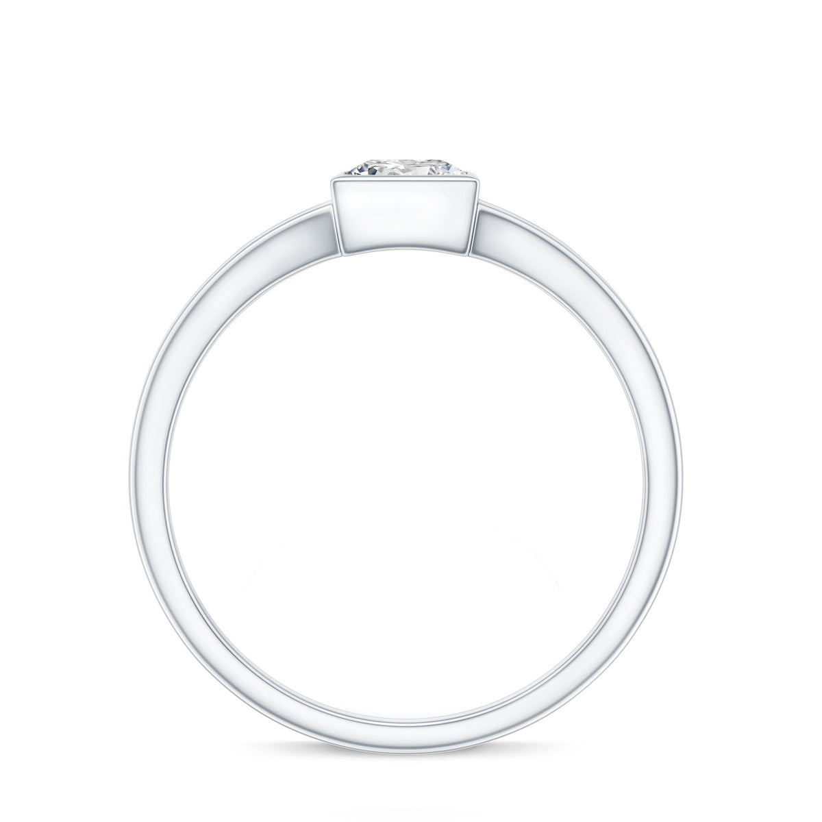 Certified Lab Grown Diamond 5 MM Solitaire Promise Ring