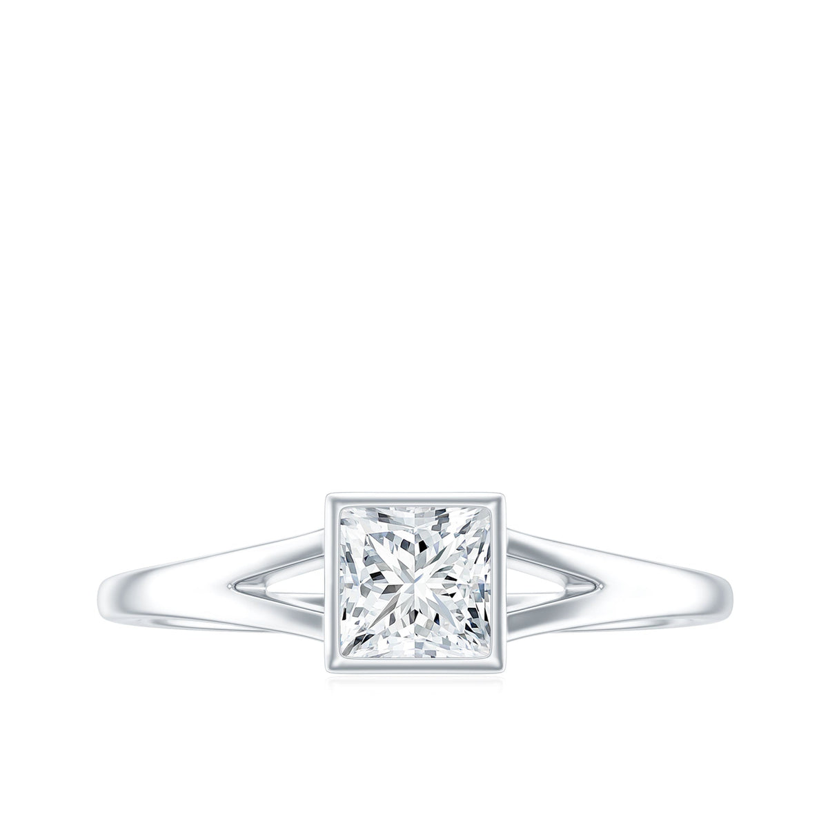 Certified Lab Grown Diamond 5 MM Solitaire Promise Ring