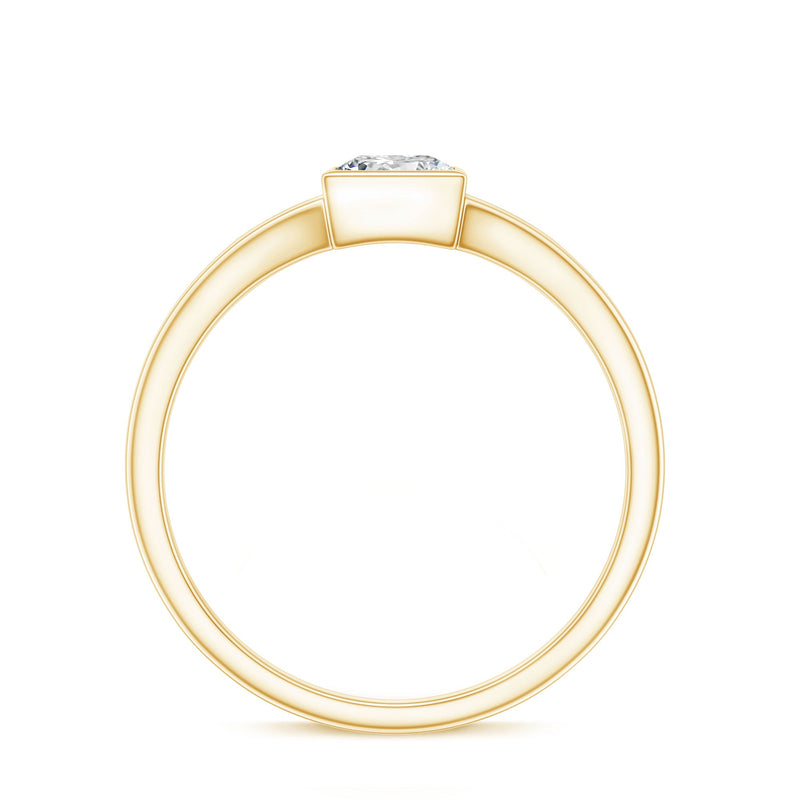 Certified lab-grown diamond solitaire promise ring in 5mm size by Rosec Jewels, featuring a sleek silver setting and sparkling center stone.