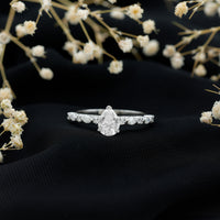 Certified Lab Grown Diamond 6X8 MM Pear Shaped Engagement Ring