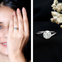 1 Carat Lab Grown Diamond Bypass Engagement Ring