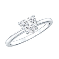 Certified 7 MM Lab Grown Diamond Heart Engagement Ring