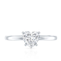 Certified 7 MM Lab Grown Diamond Heart Engagement Ring