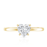 Certified 7 MM Lab Grown Diamond Heart Engagement Ring