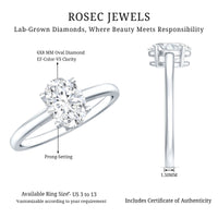 Certified 1 Carat Lab Grown Diamond Engagement Ring
