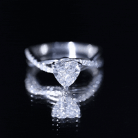 Criss Cross Lab Grown Diamond Heart Engagement Ring