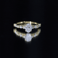 1.29 Carat Oval Cut Lab Diamond Solitaire Engagement Ring