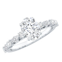 1.29 Carat Oval Cut Lab Diamond Solitaire Engagement Ring