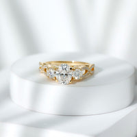 Certified Diamond Vintage Looking Engagement Ring