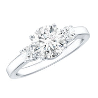 3 Stone Lab Grown Diamond Engagement Ring for Women